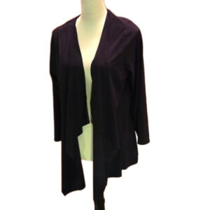 Catherine's Petite 14/16 WP (0XWP) Cardigan Navy Blue Open Front Asymmetrical